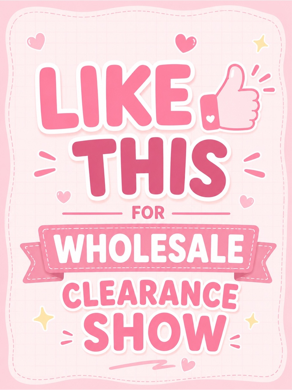 Wholesale clearance show notification